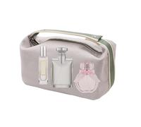 Makeup Travel Bag, Zipper Tote with Handle, Portable Cosmetic Organizer, Waterproof Toiletry Bag for Women & Girls, Lightweight Travel Pouch for Beach, Gym & Business Trips, grigio, Se référer au