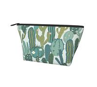 Makeup Travel Cosmetic Pouch Bag Acquerelli Succulente Piante Cactus, Funny Girls Matita/Pennello/Moneta Portapenne Organizzatore con Cerniera Resistente