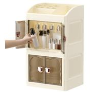 Makeup Vanity organizer - 3-Tier Drawer-Type Cosmetic Storage Box, Dustproof Makeup Storage Organizer | Stackable Skin Care Stand Perfume Holder For Desk Girls Women Home Room Bedroom Corner