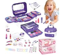 Makeup - Washable Pretend, Children, Safety Tested Kit, Skin Friendly Formula, Mirrors and Accessories, Educational Role Plays, Toy Beauty Set, Age 3 12 Girls Pink Set