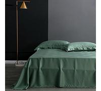 makeups58 100% seta di gelso lenzuolo lenzuola piatte tinta unita biancheria da letto in vera seta per lenzuola king size biancheria da letto tessili per la casa-monet_verde_240x270cm
