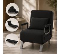 Makika Poltrona Letto Singolo Poltroncina Pieghevole Divano Braccioli Longue