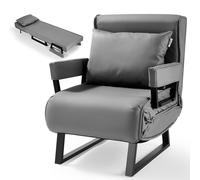Makika Poltrona Letto Singolo Poltroncina Pieghevole Divano Braccioli Similpelli