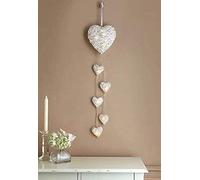 Makimoo Luci d'attaccatura d'annata della stringa LED del cuore, cavo del rattan dell'artigianato, 2 batterie AA alimentate