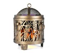 Makimoo Stupendo bruciatori elettrici in ghisa di cera, bruciatore a olio, riscaldatore a cera, lampada a olio per la decorazione della casa (Caminetto Marrone)