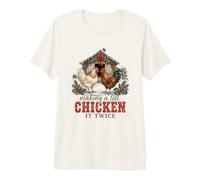 Making A List Chicken It Twice Funny Christmas Pun Maglietta Premium