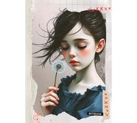 Making a Wish | Quote on Back :" Be Curious, Be Happy, Be You" | Ai Image and Digital Collage: Notebook for Girls, Teens and Women | 7x10 inches | 100 pages
