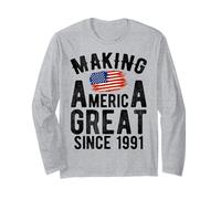 Making America Great Since 1991 35 Compleanno di Anni Maglia a Manica