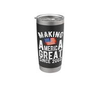 Making America Great Since 2002, 24° compleanno ragazzi e ragazze Bicchiere termico in acciaio inox doppia parete