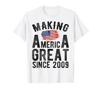 Making America Great Since 2009 17 Anni Ragazzi Ragazze Maglietta