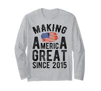 Making America Great Since 2015 11 Anni Ragazzi Ragazze Maglia a Manica