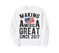 Making America Great Since 2017 9 Anni Ragazzi Ragazze Felpa
