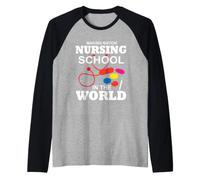 Making Nation Nursing School Nurses Funny Nurse Maglia con Maniche Raglan