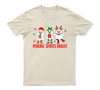 Making Spirits Bright Christmas T-Shirt Unisex Regalo Retrò Divertente...