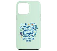 Making Spirits Bright ER Nurse 2025 Festività natalizie Custodia per iPhone 13 Pro Max