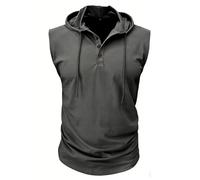 MakingDa Athletic Manica Corta Con Cappuccio Uomini Moda Allenamento Palestra Pullover Camicia Con Cappuccio Pulsante Muscle Fit Estate Felpa Leggera Hip Hop Running Boxing Hiking Sport Hoodys T-Shirt