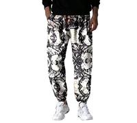 MakingDa Pantaloni larghi hippie da uomo, in cotone, per yoga, tempo libero, harem, con risvolto, hippy, Dz-1, M