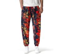 MakingDa Pantaloni Sportivi Uomo Cotone con Coulisse Elastica Lunghi Jogging Stampa Leggeri Larghi Harem Pantaloni Bloomers Dance Beach Yoga Casual 5 L