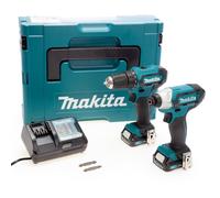 Makita 12Vmax Cxt Urto Driver & Trapano Avvitatore Pacco Doppio 2 X 2.0Ah Batt
