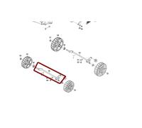 Makita 162682-7 Albero anteriore completo per il modello DLM382 tosaerba a batteria