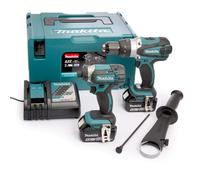 Makita 18V Trapano Combi & Urto Driver Pacco Doppio 2 X 5.0Ah Batterie DLX2145TJ