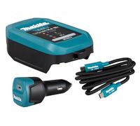 Makita 1915U4-1 Caricabatteria da auto DC18SJ con ADP14 + cavo USB-C