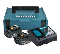 Makita 197952-5 Power Source Kit con 2.Batterie agli Ioni Litio, 18.Volt, 3,0.Ah