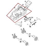 Makita 459777-8 Telaio del modello DLM382 rasaerba ricambio originale