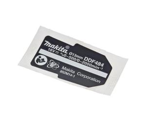 Makita 852M14-1 Targhetta per modello DDF484 Combi/Trapano e Cacciavite