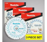 Makita A-64369 Set 3 pezzi 165 mm 55 T Samehada Premium lama circolare bianca