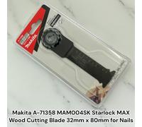 Makita A-71358 MAM004SK Starlock MAX Lama da taglio per legno 32 mm x 80 mm p...