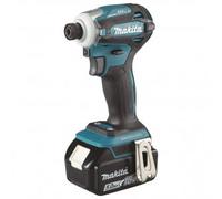 MAKITA Avvitatore a percussione a batteria 1/4" Li-ion LXT 18V/5.0Ah, Makpac DTD172RTJ
