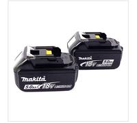 Makita BL 1850 B Batteria da 18 V - 5 Ah / 5000 mAh Li-ion - 2 pezzi