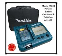 Makita BTC04 Battery Checker portatile con custodia morbida A-61488 nuovo Gia...