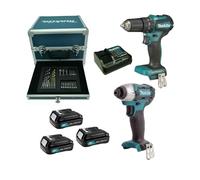 Makita CLX228SAX2 Kit Trapano E Avvitatore Impulsi 12V 3x2,0Ah Valigia Accessori