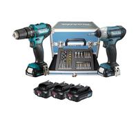 Makita CLX228SAX2 Kit Trapano E Avvitatore Impulsi 12V 3x2,0Ah Valigia Accessori