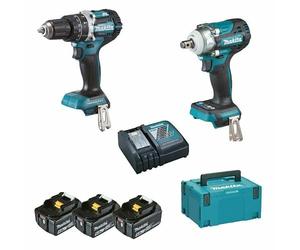 Makita Combo DHP484Z + DTW300Z BL 18V LXT 5Ah 3 bat. MakPac marca