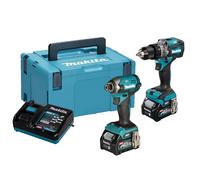 Makita Cordless Trapano Urto Driver Pacco Doppio 40V 2 X 2.5Ah LI-ION DK0176G205