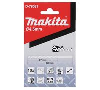 Makita D-78081 - Punta per metallo, HSS-GS, 4,5 x 80 mm