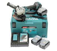 Makita DGA513RT3J - Smerigliatrice angolare a batteria, 18 V, con caricatore rapido, DC18RC, 3 batterie da 5,0 Ah in MAKPAC, misura 3