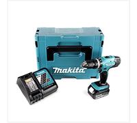 Makita DHP 453 RT1J - Trapano avvitatore a percussione a batteria, 18 V, 42 Nm, 1 batteria da 5,0 Ah + caricatore in Makpac 2