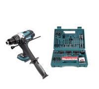 Makita DHP 458 Z - Trapano avvitatore a percussione a batteria, 18 V, 91 Nm, confezione da 100 pezzi