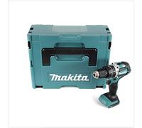 Makita DHP 484 ZJ - Trapano avvitatore a percussione con batteria agli ioni di litio, 18 V, in valigetta Makpac, senza accessori