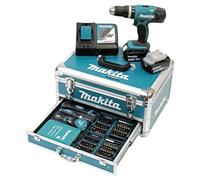 Makita DHP453RFX2 Trapano Percussione Batteria 18V 42 Nm 2x3.0Ah 96 Accessori
