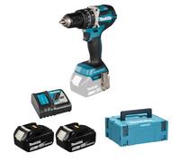 Makita DHP484RTJ 2x 5Ah Batteria 18V + MAKPAC