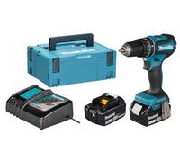 Makita DHP485RFJ-Avvitatore a Batteria Li-ion 18V 2x3.0Ah, Blu, Size