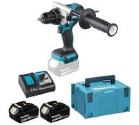 Makita DHP486RTJ Trapano Avvitatore Percussione 18V BL 130Nm 2x5,0 Ah MAKPAC