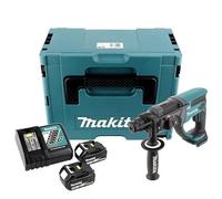 Makita DHR 202 RT1J - Martello combinato a batteria 18 V 2,0 J + 1 batteria 5,0 Ah + caricatore in Makpac 2