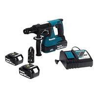 Makita dhr243 - Perforatore senza fili 18 V, 2 x 3,0 Ah, batteria e caricatore in valigetta Makpac - dhr243rfj