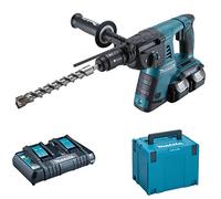 Makita DHR264PT2J Tassellatore combinato SDS Plus 2x18V 5Ah Li-ion + mandrino + valigetta Makpac